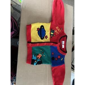 Okie Dokie Baby Sweater 12 Months Acrylic Space Theme